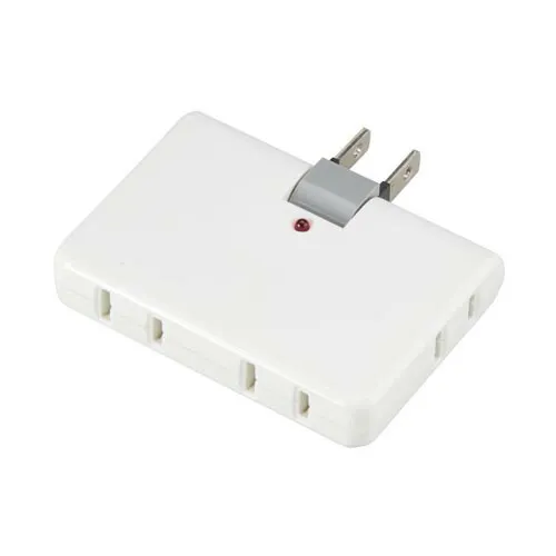【10個セット】 YAZAWA 雷ガード付4個口コーナータップ Y02CK400WHX10