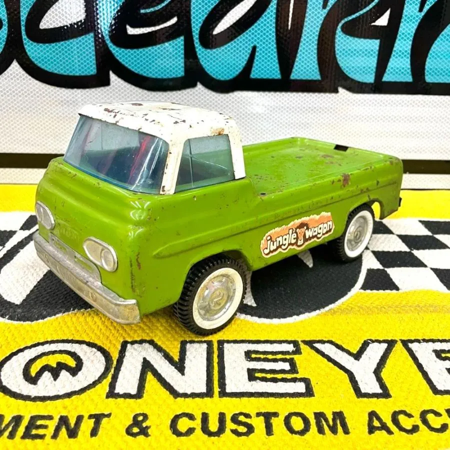 1960年代 ヴィンテージ ブリキトラック ミニカー Nylint Jungle Wagon (3) /フォード ナイリント ジャングルワゴン アメリカン雑貨