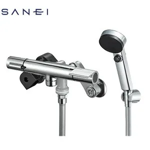 SANEI 浴室用蛇口 壁 浴槽・洗い場兼用 サーモスタット付シャワーバス混合水栓 手元スイッチ 一般地 SK1811CT-N