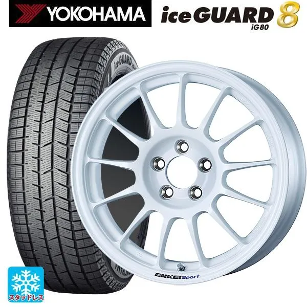 送料無料 スタッドレスタイヤホイール 4本セット 2025年製 205/65R15 94Q ヨコハマ アイスガード8(IG80) エンケイ エンケイス