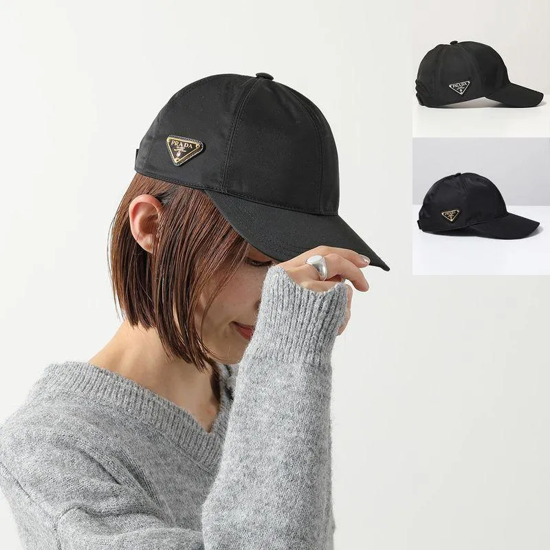 PRADA プラダ ベースボールキャップ 1HC274 2DMI レディース ReNylon リナイロン 帽子 三角ロゴ 金具プレート 1HC2742DMIF0002 1HC2742DMIF0632