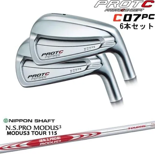 C07PC FORGED IRON アイアン6本set(5I-PW/6I-GW)[5P]プロトコンセプトPROTOCONCEP N.S PRO MODUS 3 TOUR 115(赤) 日本シャフト