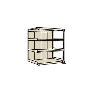 【直送品】 サカエ 中軽量棚PMLW型パネル付(250KG/段・連結・4段) PMLW-9544R (197479) 【特大・送料別】