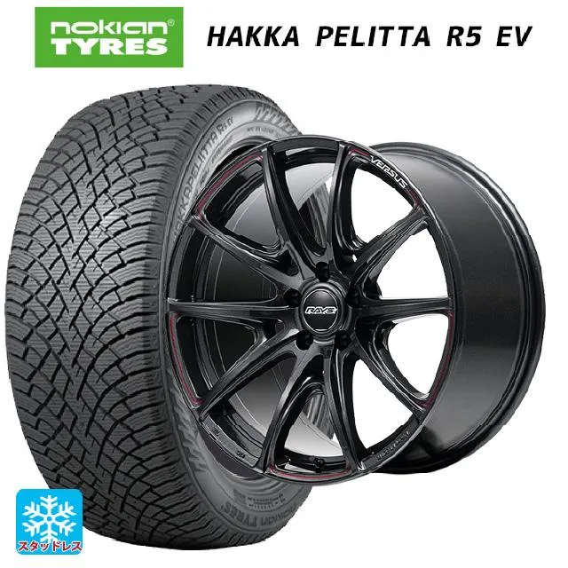 送料無料 スタッドレスタイヤホイールセット 225/55R19 103R XL ノキアン ハッカペリッタR5 EV レイズ ベルサス VV25R 19