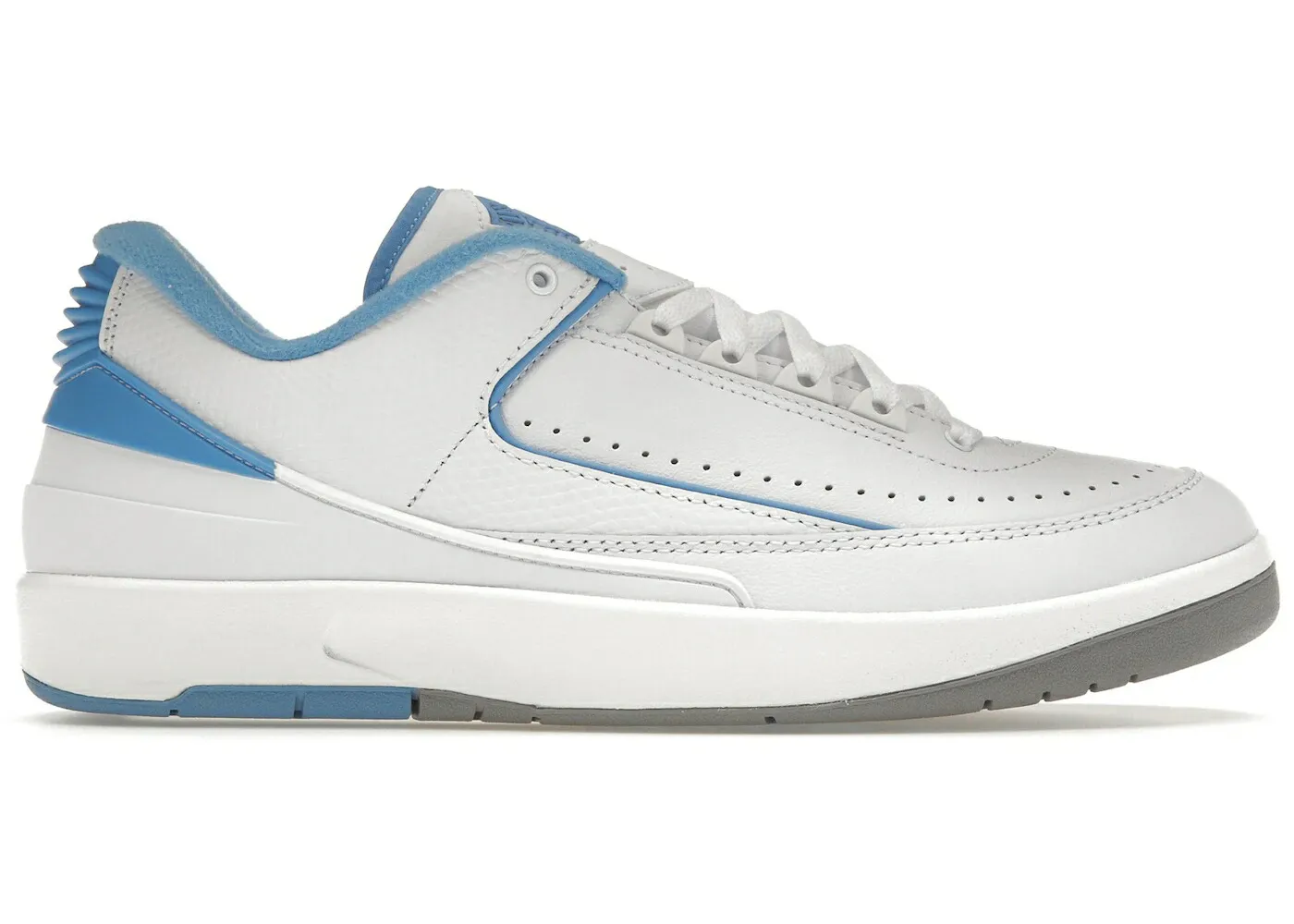 ナイキ ジョーダン 白色 ホワイト 青色 ブルー 灰色 シメント スニーカー メンズ JORDAN 2 RETRO LOW UNC / WHITE UNIVERSITY BLUE CEMENT