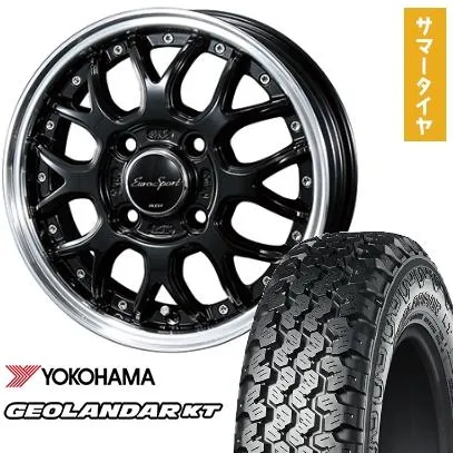 145/80R12 夏タイヤ ホイール4本セット YOKOHAMA ジオランダー KT 80/78N (軽自動車用) BLEST ユーロスポーツ タイプ815 12インチ