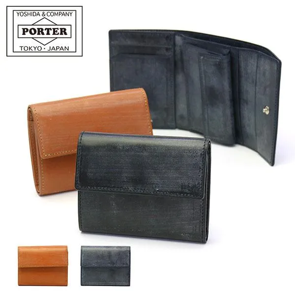ポーター ビル ブライドル ウォレット 185-02258 吉田カバン PORTER BILL BRIDLE WALLET 三つ折り財布 小銭入れあり ブランド 小さい 本革 レディース 日本製