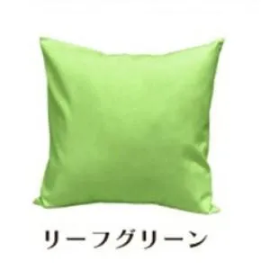 ふるさと納税 「染」4枚組クッションカバー 50×50cmタイプ リーフグリーン 国産オックスフォード生地 無地 和歌山県和歌山市