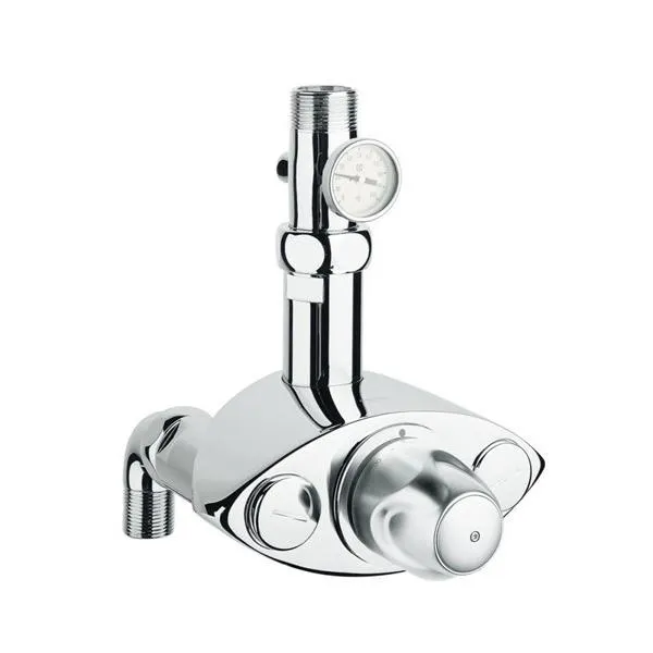 [グローエ] 浴室用水栓【JP241400+JP691500+12047000】グローサーモXL 組合せ価格 大型サーモスタット混合栓 1” 露出配管 温度計仕様