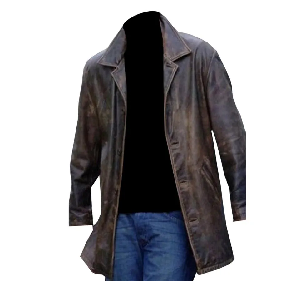 【並行輸入品】Gen1leather OUTERWEAR メンズ US サイズ: L カラー: ブラウン Supernatural Distre
