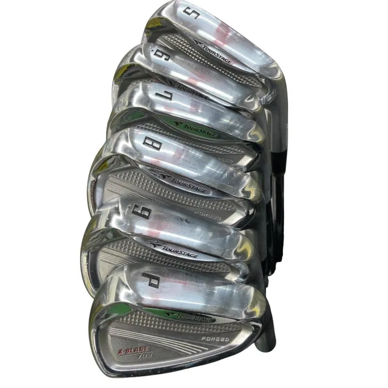 【中古】 ブリヂストン TOURSTAGE X-BLADE 703 6S アイアンセット IR Dynamic Gold (フレックスX) メンズ 男性用 右利き 右用 Dランク ゴルフクラブ