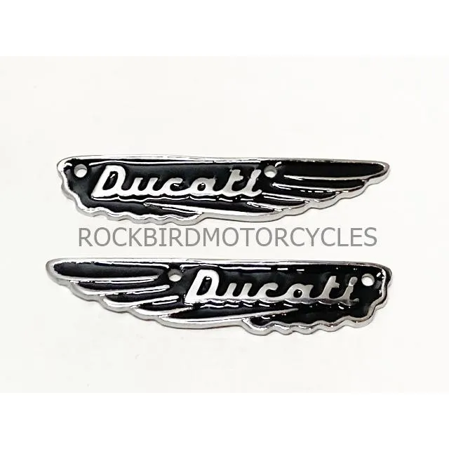 オールド ドカティ DUCATI メタル エンブレム 新品 左右１SET シングル/デスモ/DESMO/Mach1/Mk3/Monza/スクランブラー