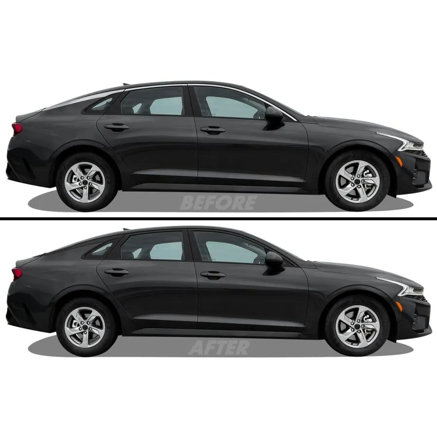 【並行輸入品】SlickMod Chrome Delete Blackout Vinyl Overlay for 2021 2022 Kia