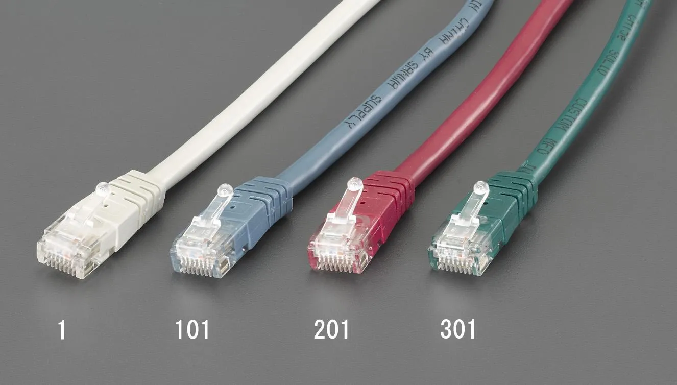 エスコ LANケーブル カテゴリー5e準拠 レッド 30m EA764B-330