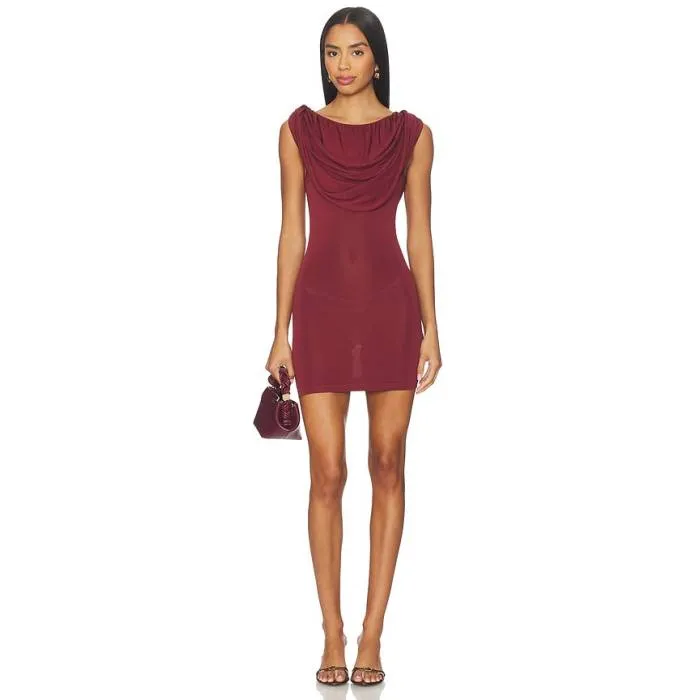 Aya Muse 【 Mist Mini Dress Women Berry 】 ドレス レディース