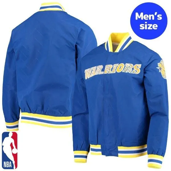 NBA メンズ スタジャン アウター ゴールデンステイト・ウォリアーズ Warriors NBA 75th Anniversary Jacket