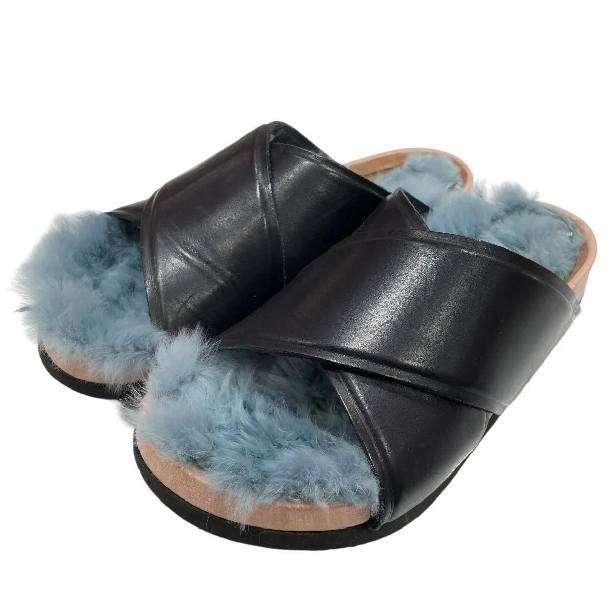 【中古】CELINE サンダル ブラック×ブルー サイズ：36 【190226】（セリーヌ）