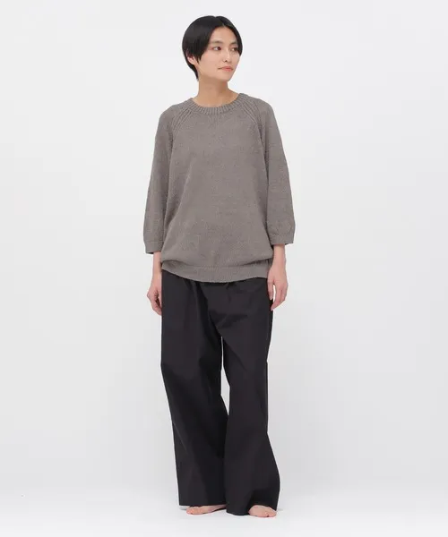 ワイドパンツ パンツ COTTON LINEN POPLIN レディース