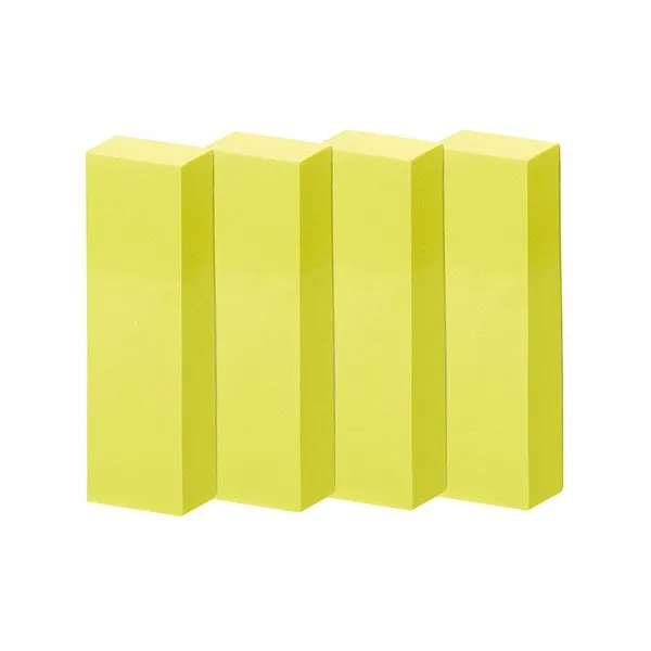 （まとめ） TANOSEE 強粘着ふせん50×15mm ビビッドカラー・イエロー 1パック（20冊） 【×10セット】[21]