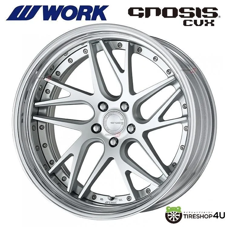4本購入で送料無料 WORK GNOSIS CVX 22x12.5J W disk (ディープリム) MSL マットシルバー ステップリム 選べるオーダーインセット 1本価格 【代引き不可】