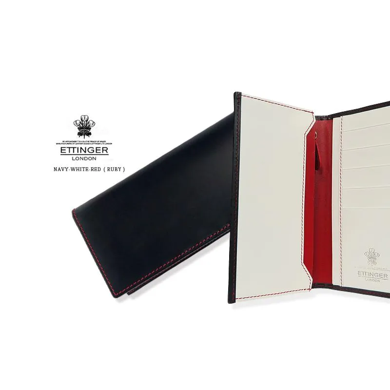 ETTINGER社公認正規販売店 ETTINGER エッティンガー 長財布 2112BEJR NAVY-WHITE-RED ( RUBY ) 小銭入れ付き長財布 別注カラー 007