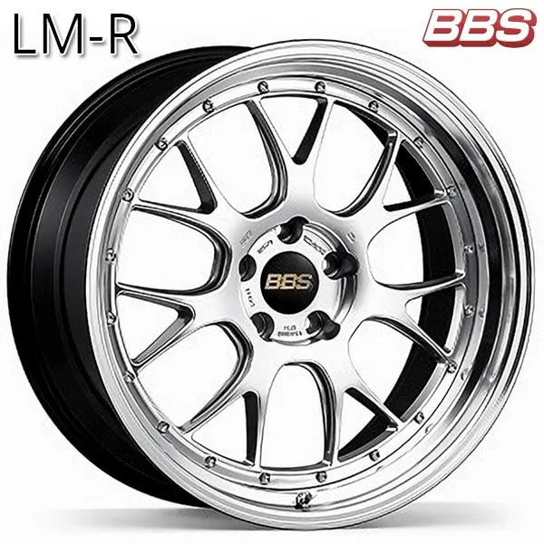 BBS LM-R 【LM329】 20インチ 9.5J 5H114.3 +40 ダイヤモンドシルバーＸリム/ブラックブライトダイヤカット(DS-BKBD) アルミホイール単品 1本 4本以上送料無料