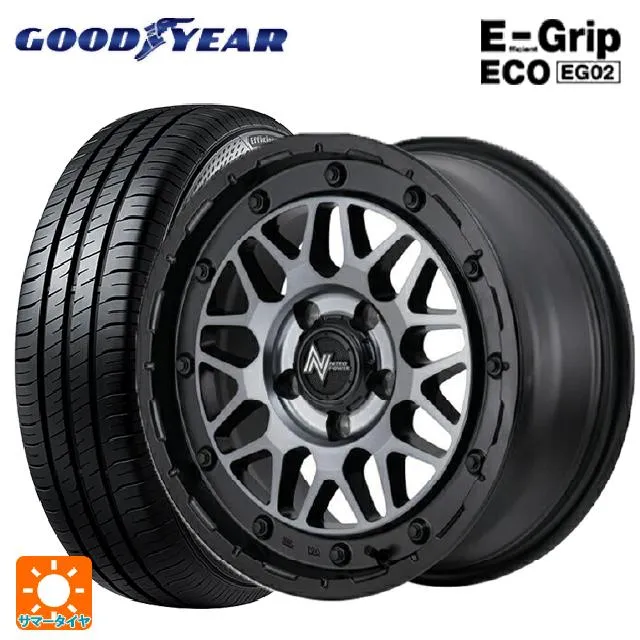 送料無料 サマータイヤホイールセット 195/60R16 89H グッドイヤー エフィシェントグリップ エコ EG02 エムアイディー ナイトロパワー