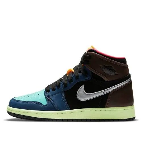 ナイキ ジョーダン ハイ 茶色 ブラウン 黒色 ブラック レーザー 橙 オレンジ TOKYO HACK ジュニア キッズ JORDAN (GS) AIR 1 RETRO HIGH BIO 575441-201 / BAROQUE BROWN BLACK LASER ORANGE ベビー マタニティ ス