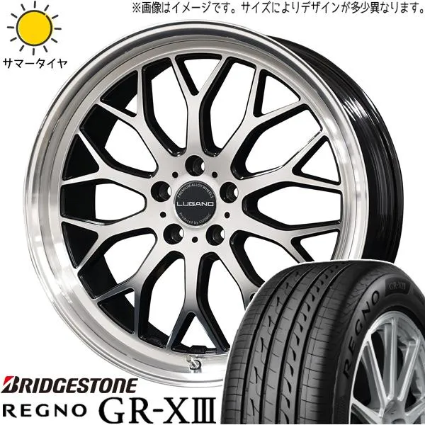 アルファード 245/40R19 ホイールセット | ブリヂストン レグノ GRX3 \u0026 ヴェネルディ ルガーノ 19インチ 5穴114.3