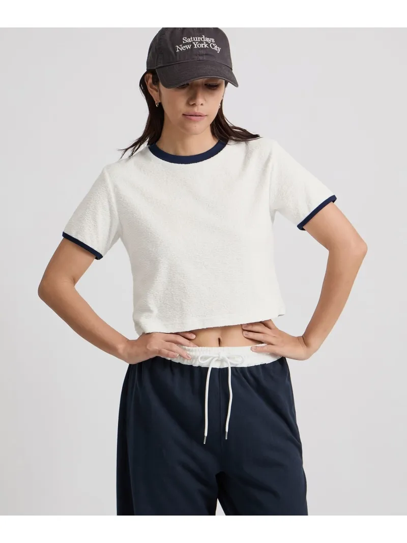 Naomi Petit Tee Saturdays NYC サタデーズ ニューヨークシティ トップス カットソー・Tシャツ ホワイト ブラウン ネイビー【送料無料】[ Fashion]
