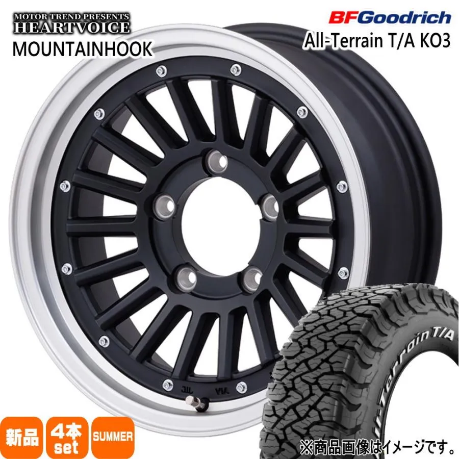 JB64 JB23 ジムニー 専用  BFグッドリッチ 225/70R16 102/99S LRC LT All-Terrain T/A KO3 夏用 サマータイヤ MOUNTAINHOOK