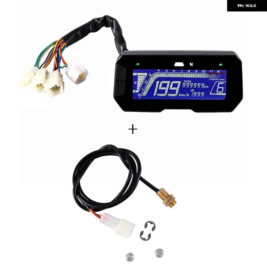 並行輸入品 12000RPM オートバイ LCD デジタル スピード メーター バックライト オートバイ オドメーター 24 シリンダー メータ