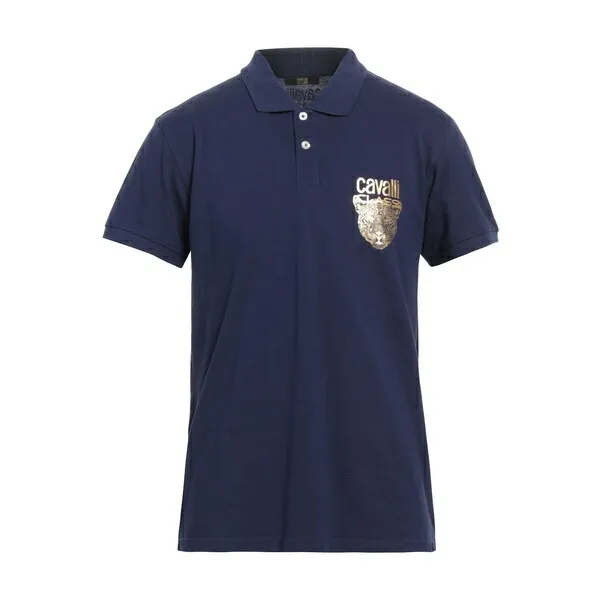 【送料無料】 ロベルトカヴァリ メンズ Tシャツ トップス Polo shirts Blue