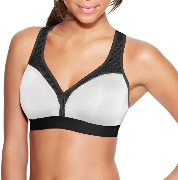 チャンピオン レディース スポーツブラ Champion Women Curvy Sports Bra - White/Black