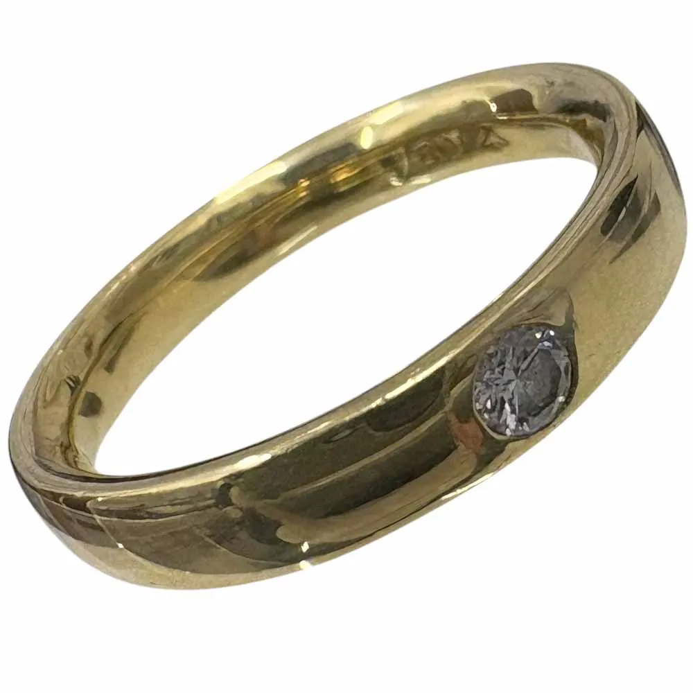 ［泉店］【美品】1P ダイヤモンドリング K18 約17.5号 ダイヤ0.09ct 総重量 約6.33g アクセサリー 指輪 【中古】