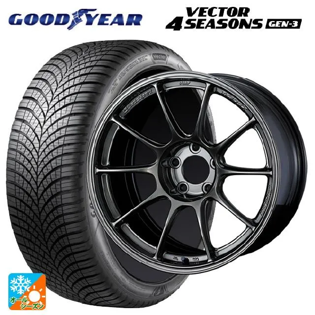 送料無料 オールシーズンタイヤホイール 4本セット 225/50R18 99W XL グッドイヤー ベクター4シーズンズ ジェン3 ウェッズ ウェッズ
