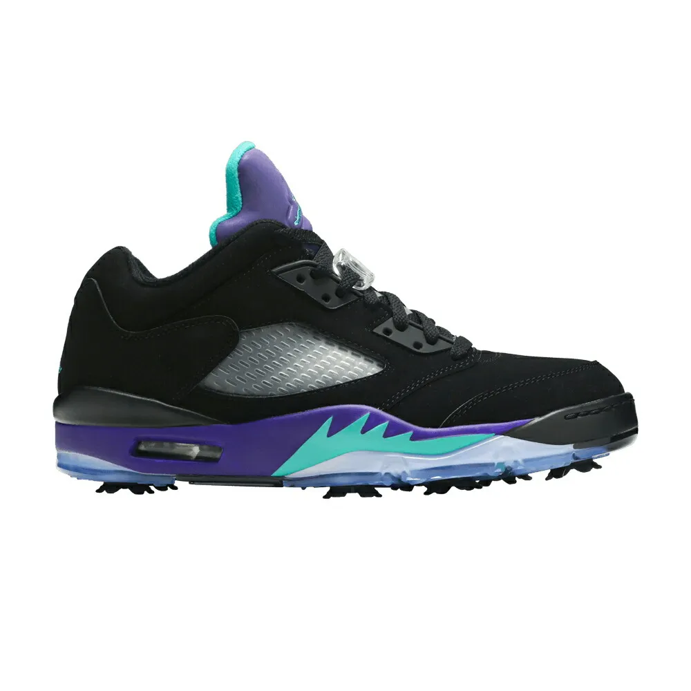 ナイキ ゴルフ 黒色 ブラック エアジョーダン BLACK GRAPE スニーカー メンズ AIR JORDAN AIR JORDAN 5 LOW GOLF / BLACK GRAPE ICE NEW EMERALD