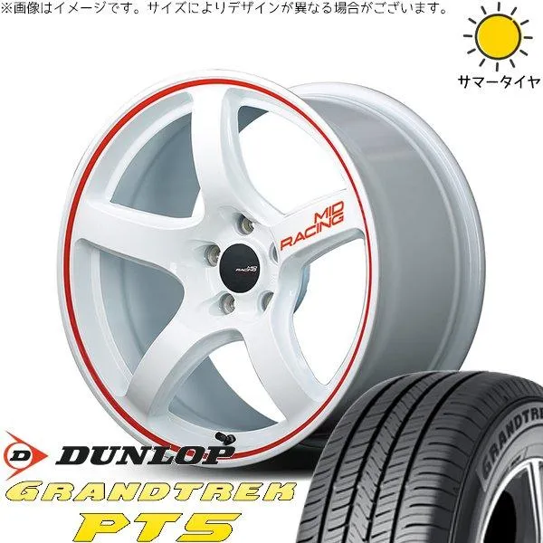 40ヴェルファイア 225/60R18 ホイールセット | グラントレック PT5 \u0026 MIDレーシング R50 18インチ 5穴120