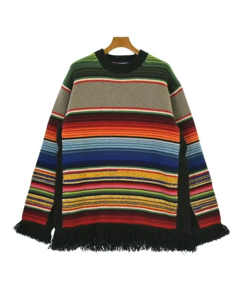 JUNYA WATANABE MAN ジュンヤワタナベマンニット・セーター メンズ L 黒xグレーx赤等(ボーダー)【中古】【古着】