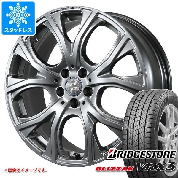 アウディ A3 8V系用 スタッドレス ブリヂストン ブリザック VRX3 225/40R18 88Q チームスパルコ ベネージュ