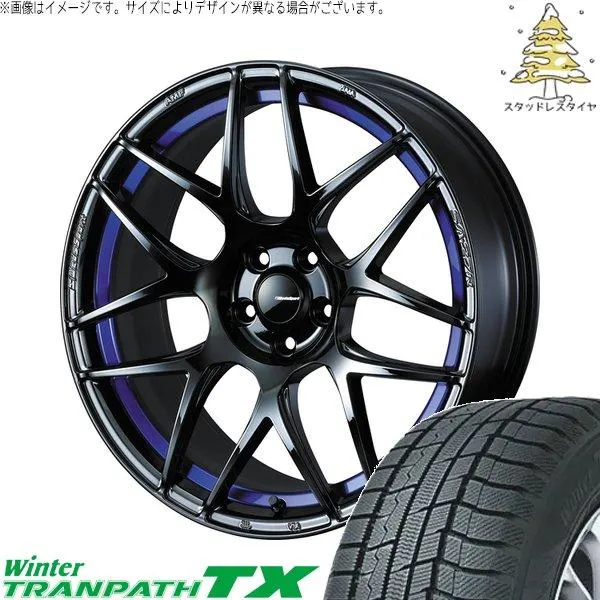 シエナ ハリアー 235/55R18 スタッドレス | ウィンタートランパス TX \u0026 ウェッズスポーツ SA27R 18インチ 5穴114.3
