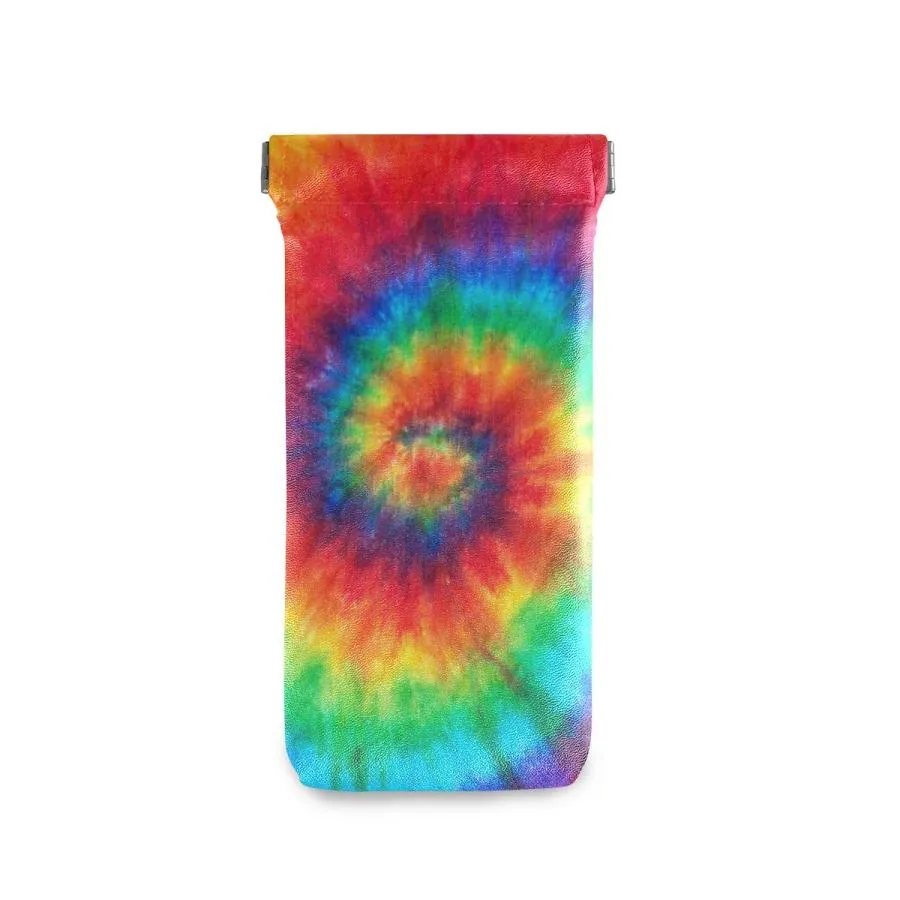 【並行輸入品】AUUXVA Sunglasses Pouch Abstract Colorful Swirl Tie Dye Squeeze