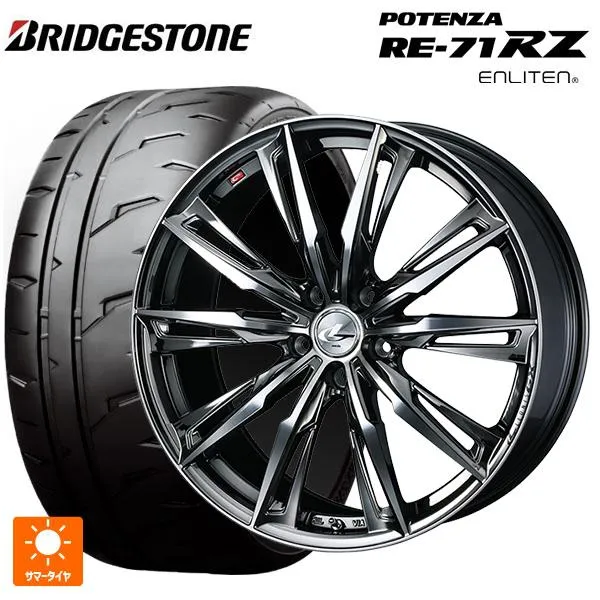 送料無料 サマータイヤホイール 4本セット 225/40R19 93W XL ブリヂストン ポテンザ RE-71RZ 正規品 ウェッズ レオニス GX