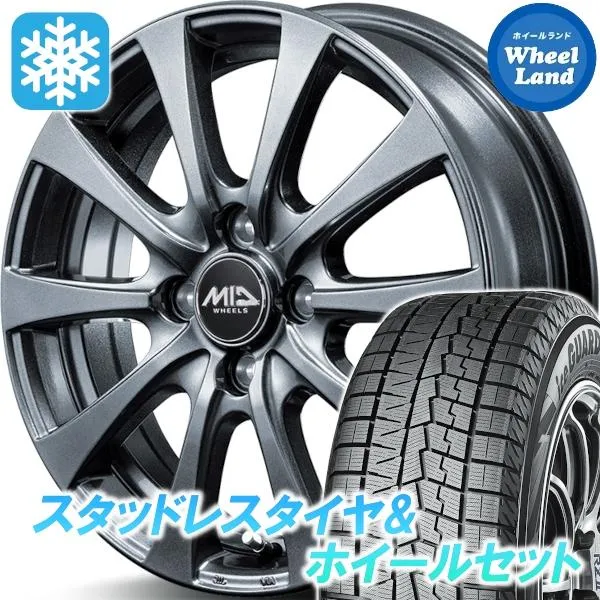 スタッドレスセット デミオ DJ系 アイスガード7 IG70 185/60R16 86Q ユーロスピード G10 メタリックグレー 2024年以降製造