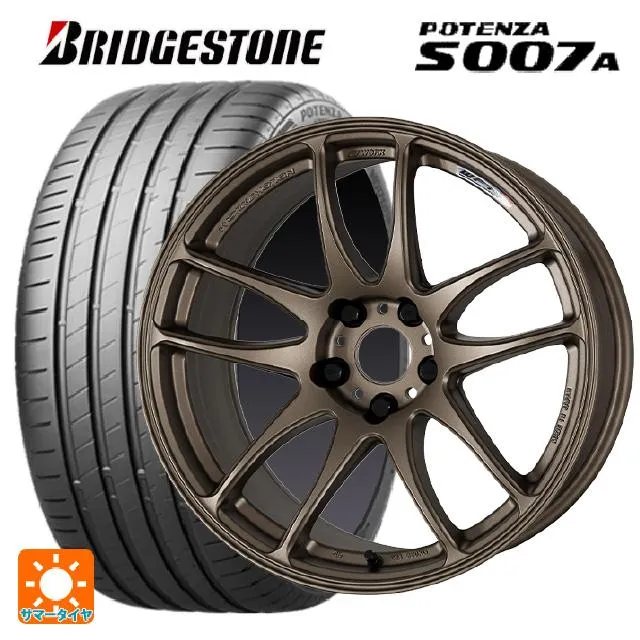 送料無料 サマータイヤホイールセット 215/45R18 93Y XL ブリヂストン ポテンザ S007A 正規品 ワーク エモーション CR極 18