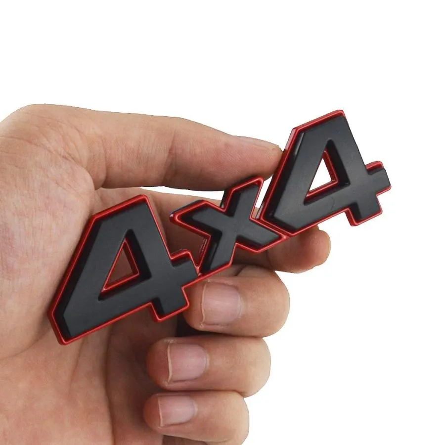 【並行輸入品】1x4x4 デカール フェンダー テールゲート エンブレム バッジ 3D ネームプレート レッドエッジ トランク 3D 立体 立体