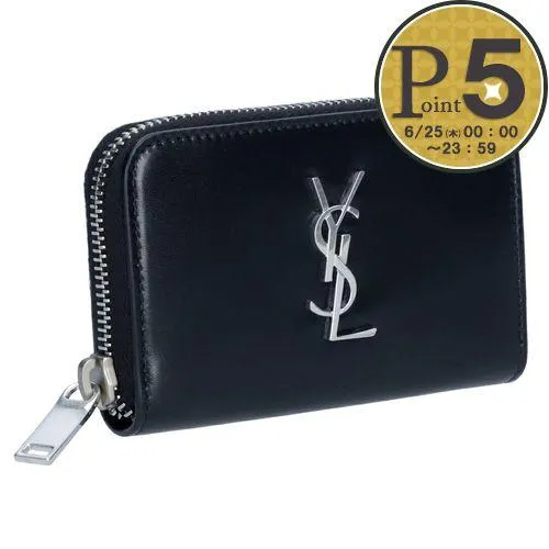 【並行輸入品】 サンローランパリ SAINT LAURENT PARIS 財布 コインケース 小銭入れ カサンドラ 535411 0SX0E ブラック