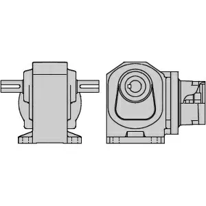 ニッセイ サーボモータ用減速機 AH2LZ40T-60L2000F33 直交軸 出力軸両側 脚取付 減速比1/60 2000W 低バックラッシ仕様 フランジ種別F33