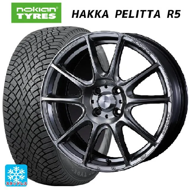 送料無料 スタッドレスタイヤホイールセット 205/60R16 96R XL ノキアン ハッカペリッタR5 ウェッズ ウェッズスポーツ SA25R 1