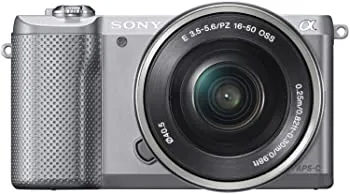 【中古】(非常に良い)SONY ミラーレス一眼 α5000 パワーズームレンズキット シルバー ILCE-5000L-S